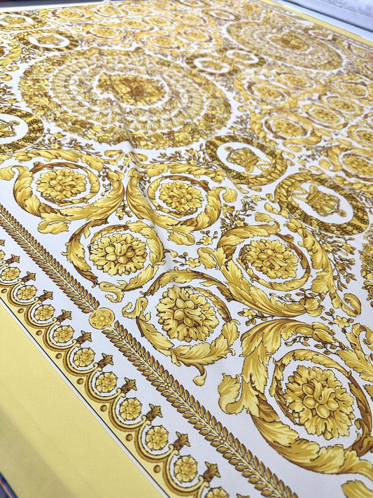Baroque Gold and White Fabric – Custom Printed Fabric, Choose Material by Metre