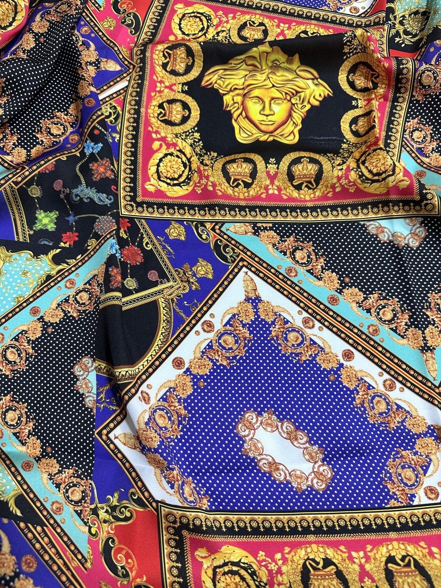 Baroque Patchwork Fabric – Fabric by Metre, Multiple Options for Sewing & Dressmaking