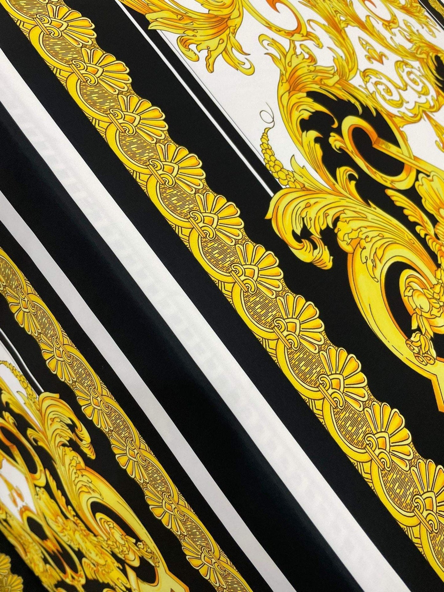 Baroque Silky Crepe Fabric – Custom Printed Fabric on Satin, Crepe, Spandex or Chiffon