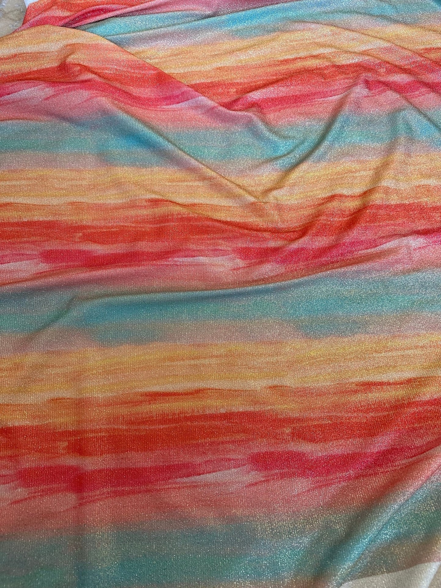 Batik Lurex Two Way Stretch Fabric