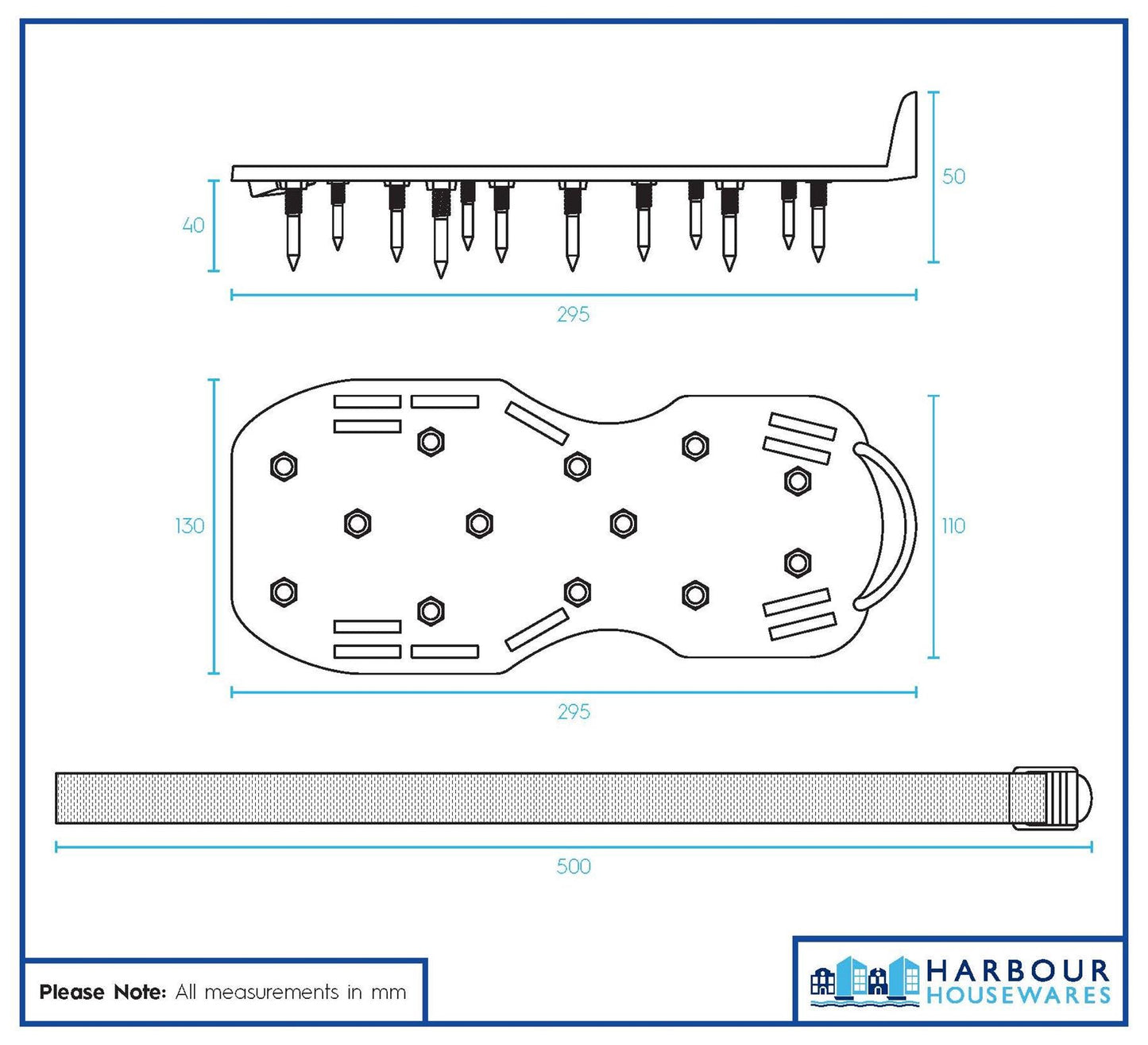 Lawn Aerator Shoes with Hook & Loop Straps
