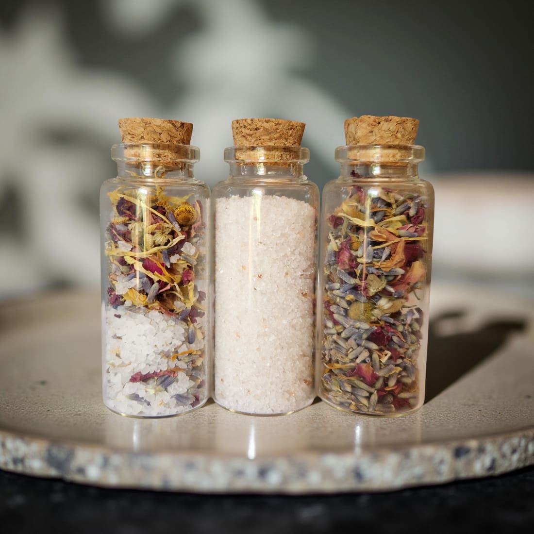 Mini Spa Gift Trio – Botanical Facial Steam, Bath Tea & Salt Vials
