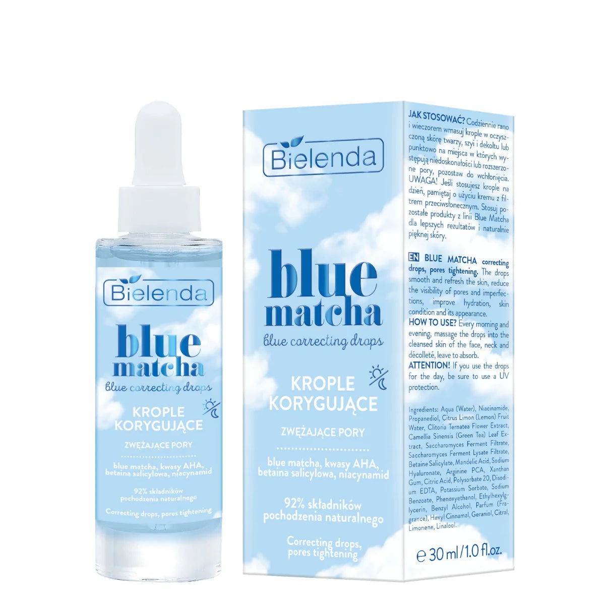 Bielenda Blue Matcha Pores Tightening Correcting Drops-Serum