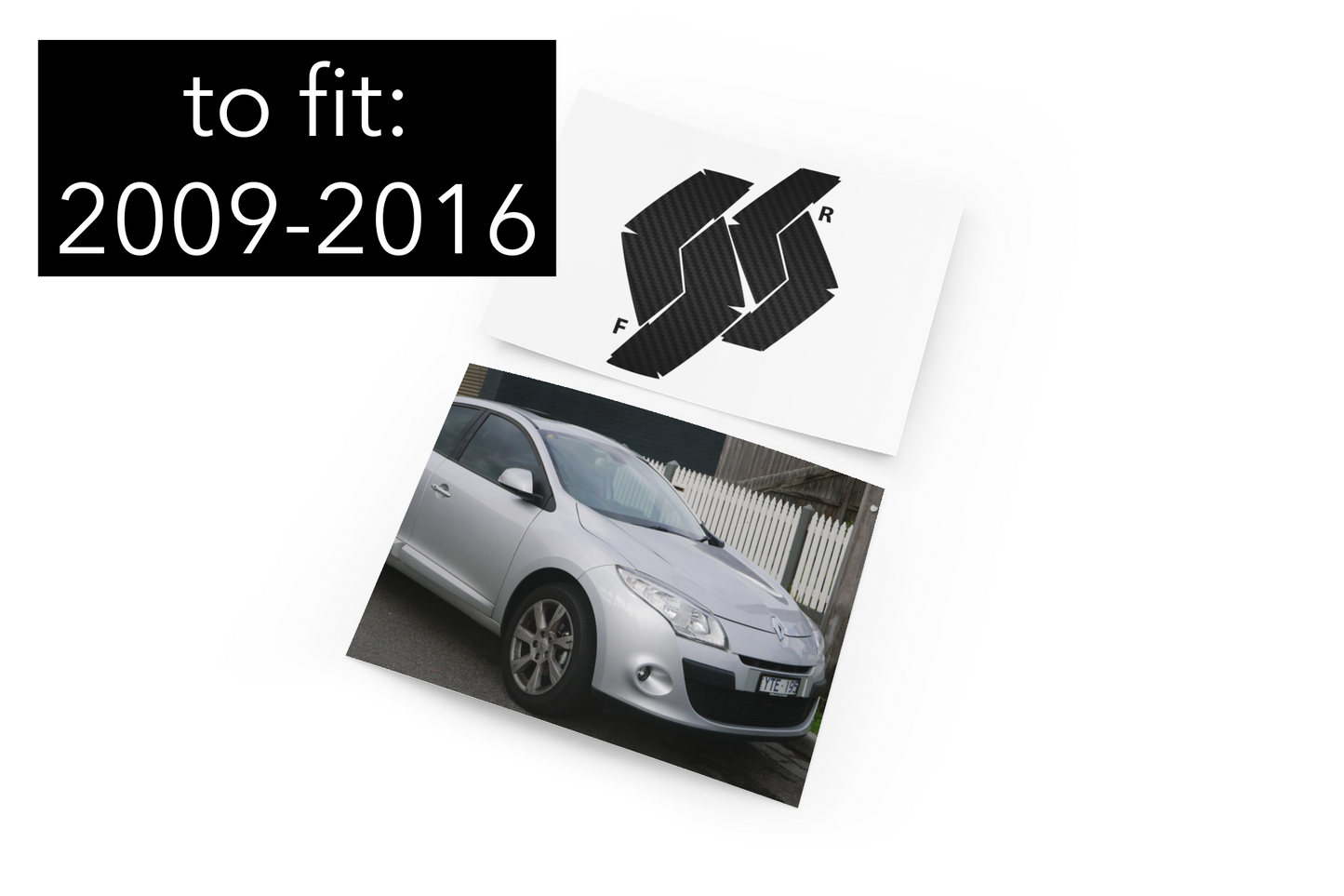 Car Emblem Vinyl Wrap Kit Front & Rear Badge Sticker Set