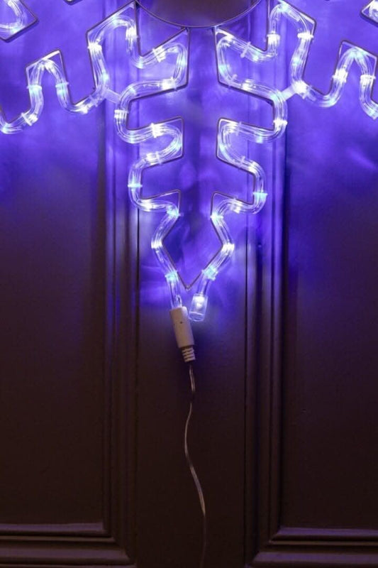 Blue LED Snowflake Rope Light