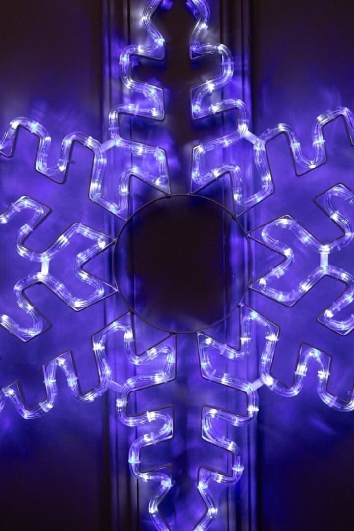 Blue LED Snowflake Rope Light