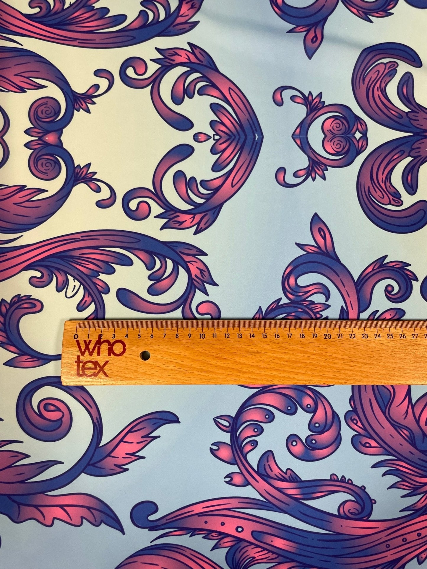Blue & Purple Baroque Crepe Fabric by the Metre – Elegant