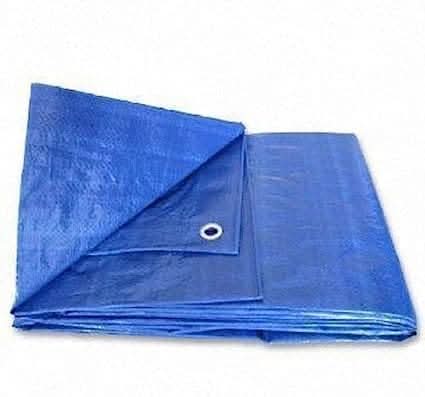 Blue Tarpaulin Waterproof Heavy Duty Garden Ground Sheet 1.8 x 2.7m
