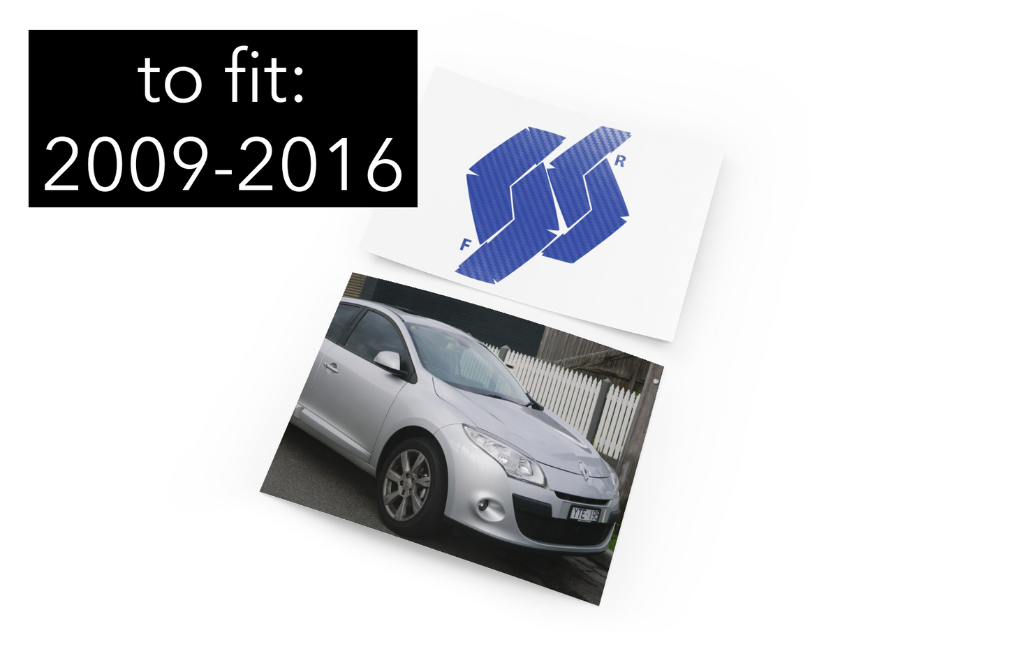 Car Emblem Vinyl Wrap Kit Front & Rear Badge Sticker Set