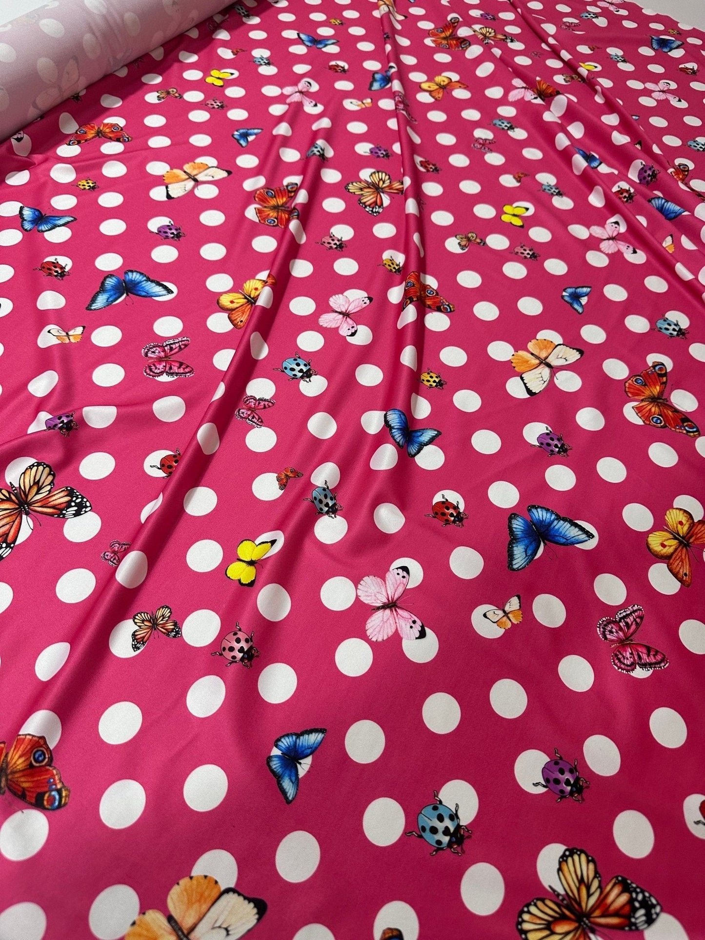 Butterfly Polka Dot Fabric