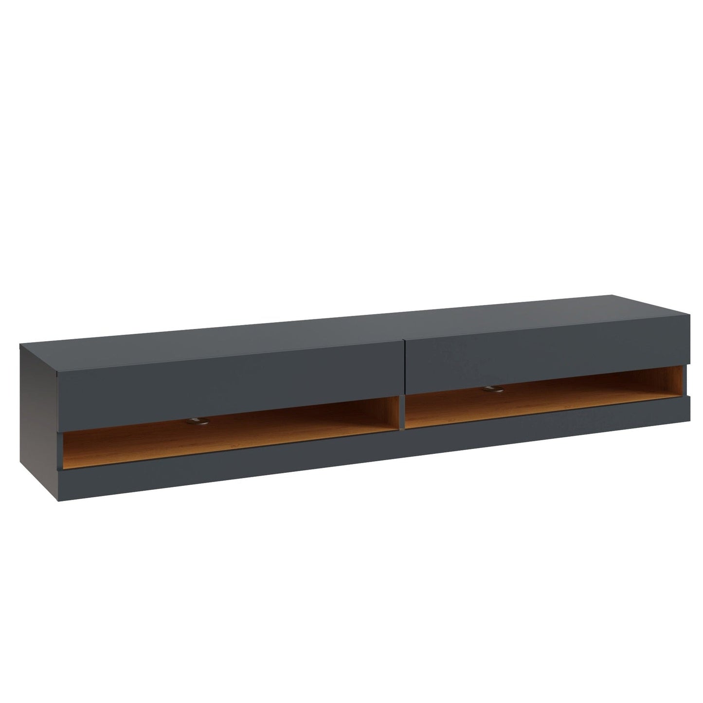 Leon TV Unit Grey 2 Shelves 2 Drawers