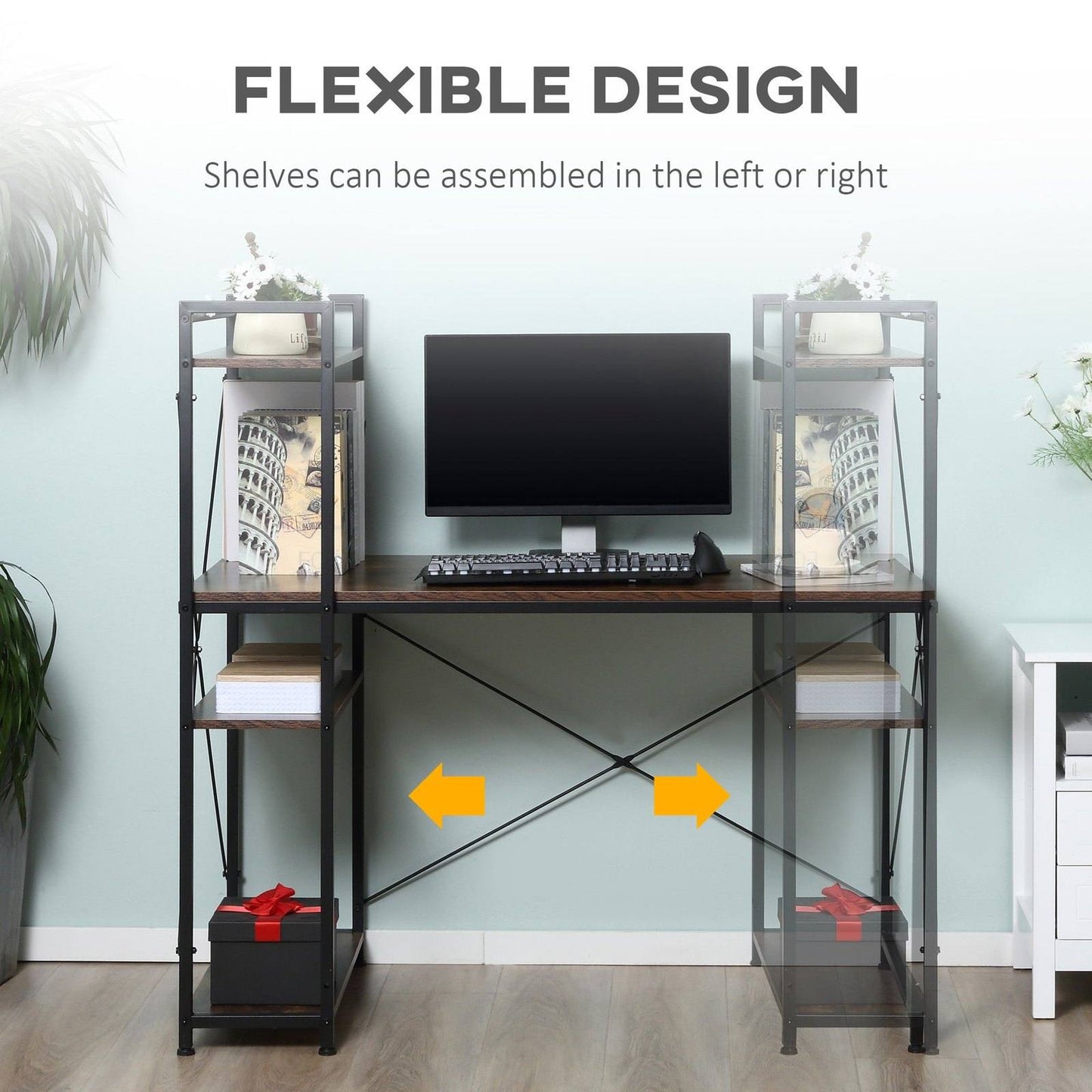 Industrial Computer Desk with Storage