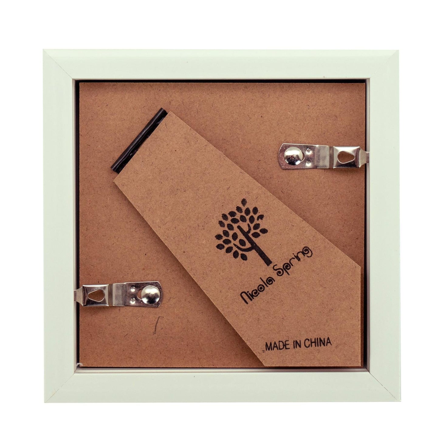 4" x 4" White 3D Box Photo Frame - with 2" x 2" Mount