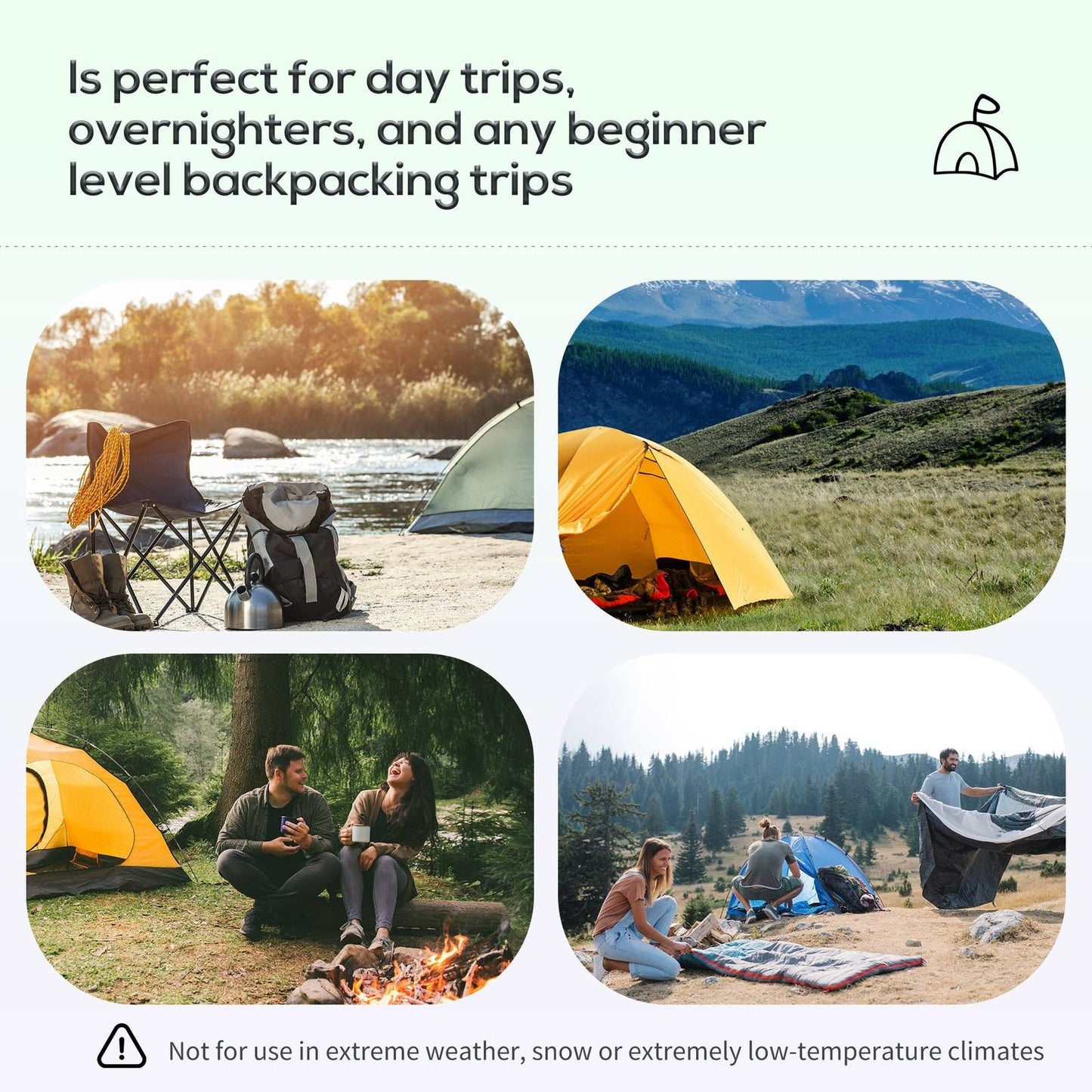 5-6 Man Dome Camping Tent Hiking Shelter UV Protection 3000mm Water Resistant Tunnel Tent - Dark Green