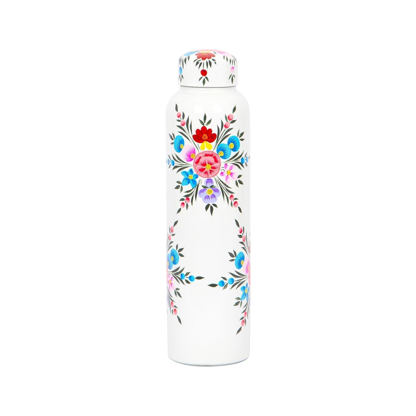 875ml Cotton Pansy Hand-Painted Picnic Water Bottle