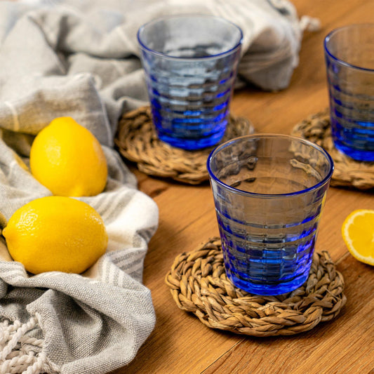 275ml Blue Prisme Water Glasses - Pack of Four