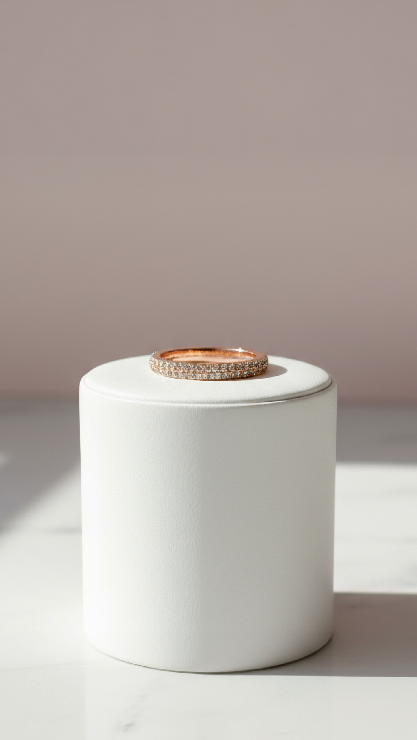 Rose Gold Eternity Band Crystal Ring Box set of 12