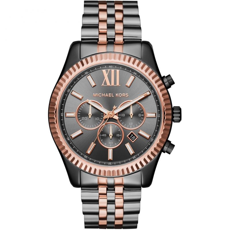 Michael Kors MK8561 Men's Lexington Chronograph Dark Two Tone Watch