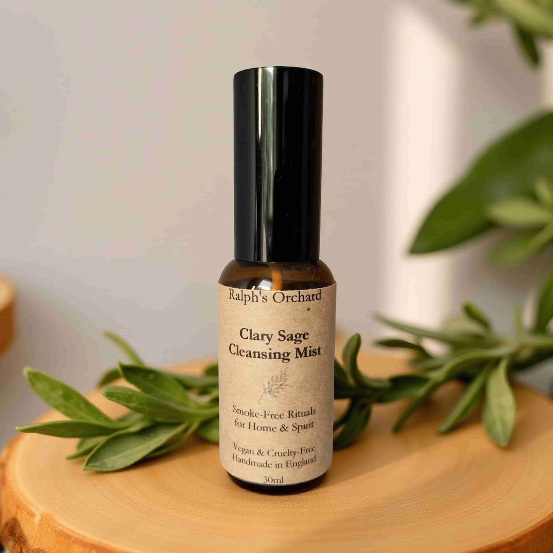 Clary Sage Cleansing Mist - Natural Smoke-Free Room Spray (30ml)