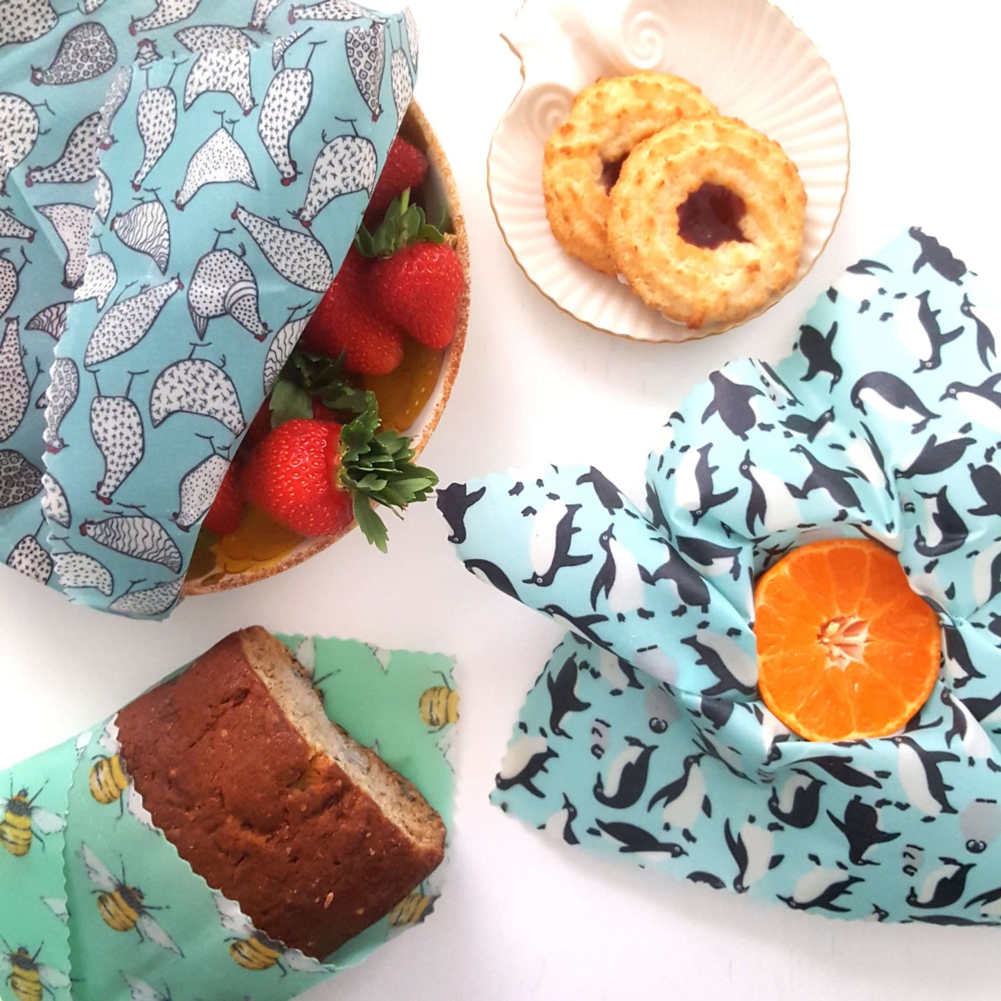 *Set of 3 Handmade Beeswax Wraps | Wings