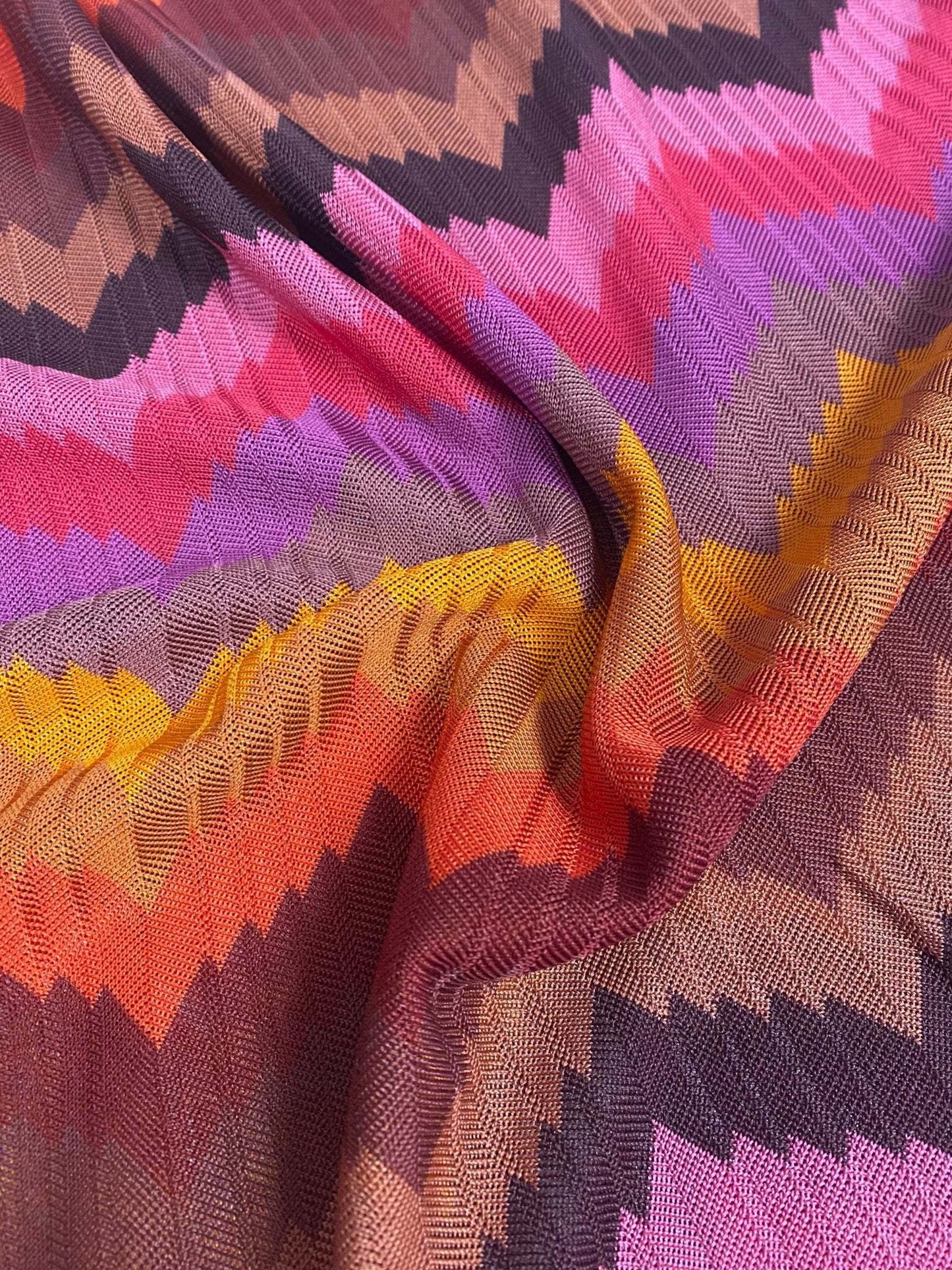 Colorful Zigzag Chevron Pattern Fabric