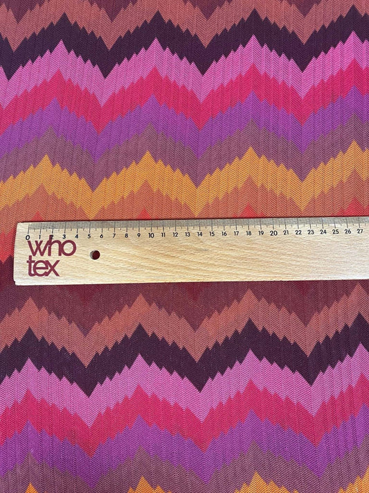 Colorful Zigzag Chevron Pattern Fabric