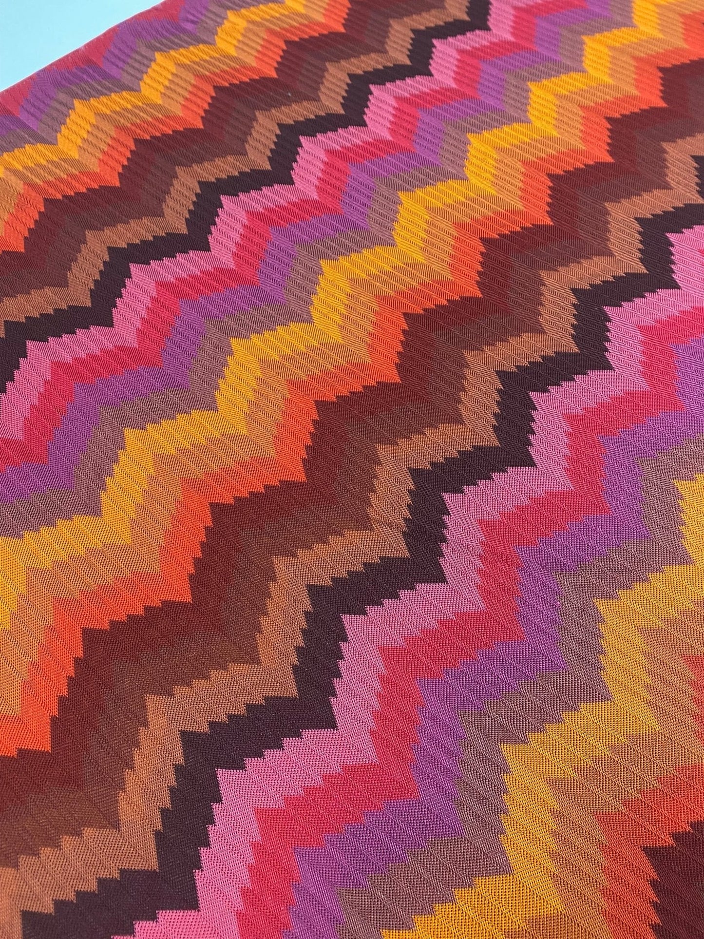 Colorful Zigzag Chevron Pattern Fabric