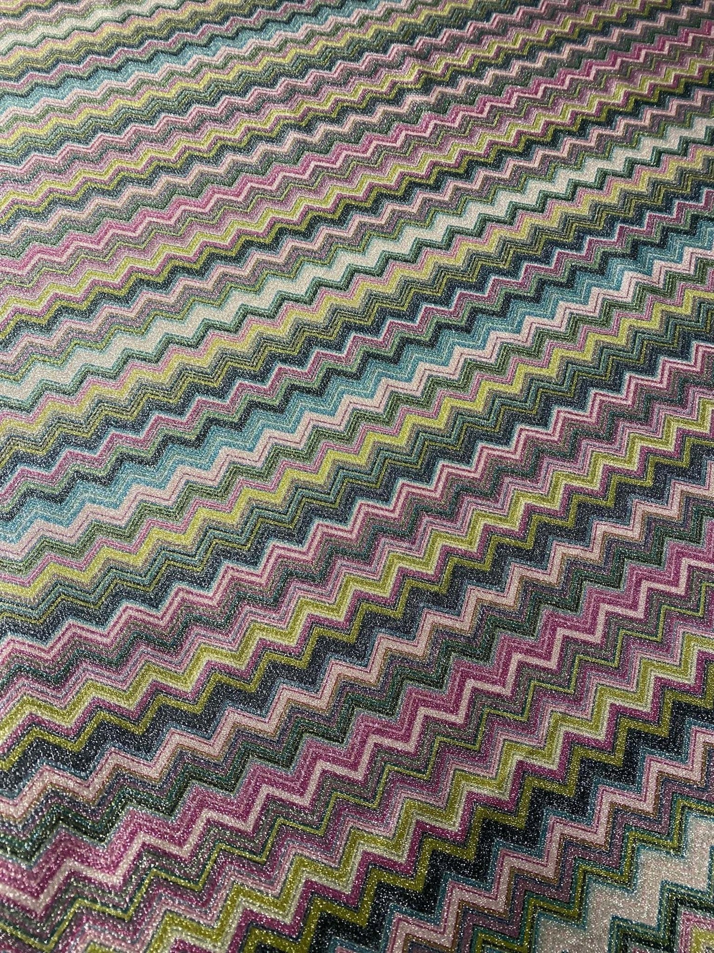 Colorful Zigzag Patterned Fabric