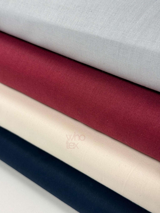 Cream Ecru Poplin Fabric, Full Cotton Fabric By The Yard, 240 Cm / 95 Inches Width