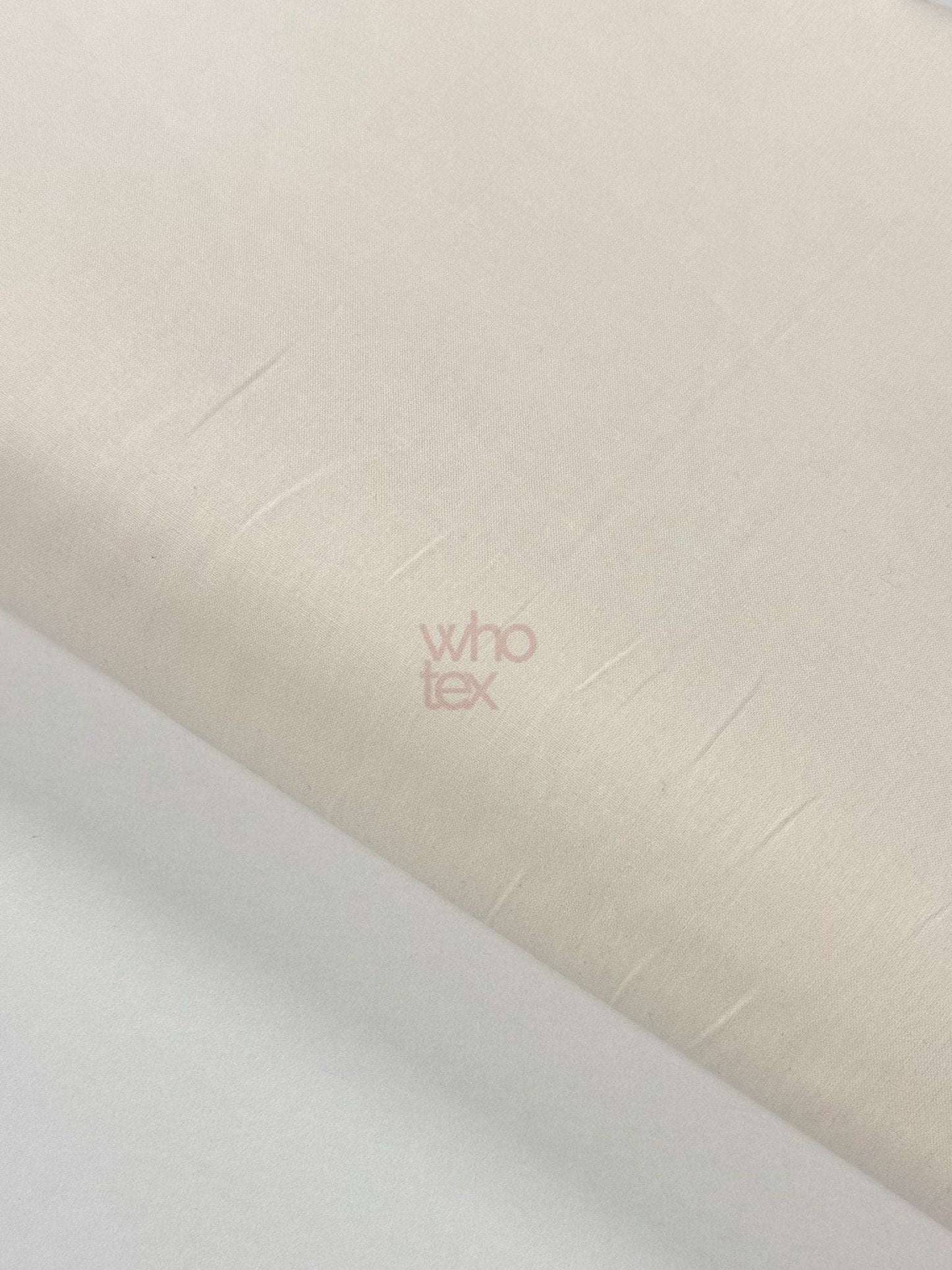 Cream Ecru Poplin Fabric, Full Cotton Fabric By The Yard, 240 Cm / 95 Inches Width