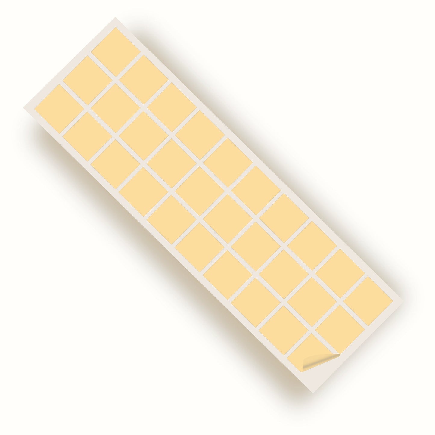 Cream Matte 2 in SQ Vinyl Wall Tile Stickers Kitchen & Bathroom Transfers