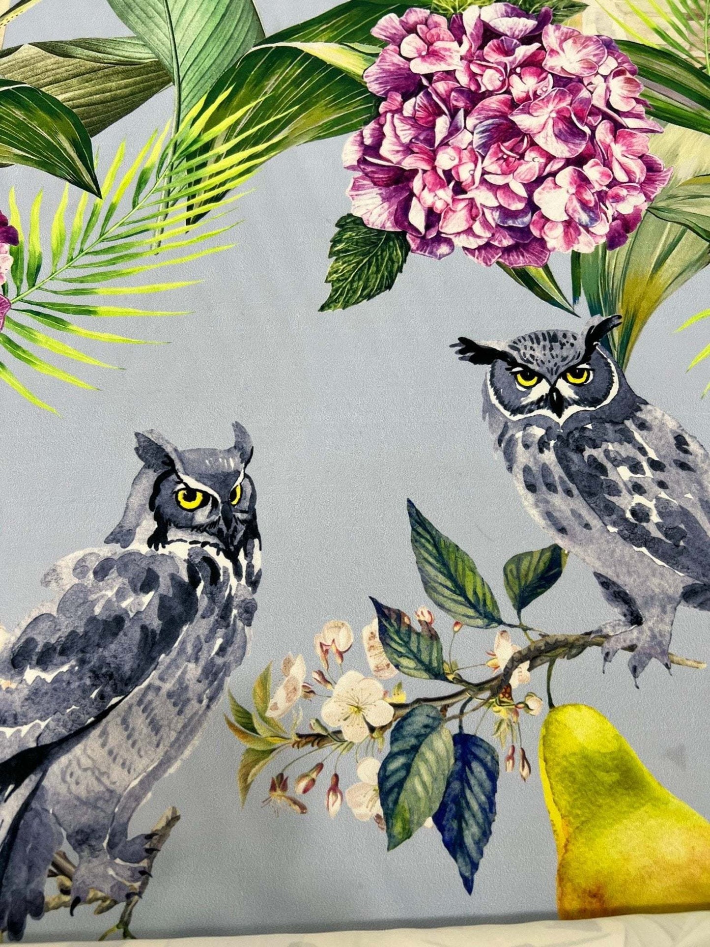 Tropical Parrot Print Crepe Fabric – Custom Printed Fabric, Choose Material by Metre