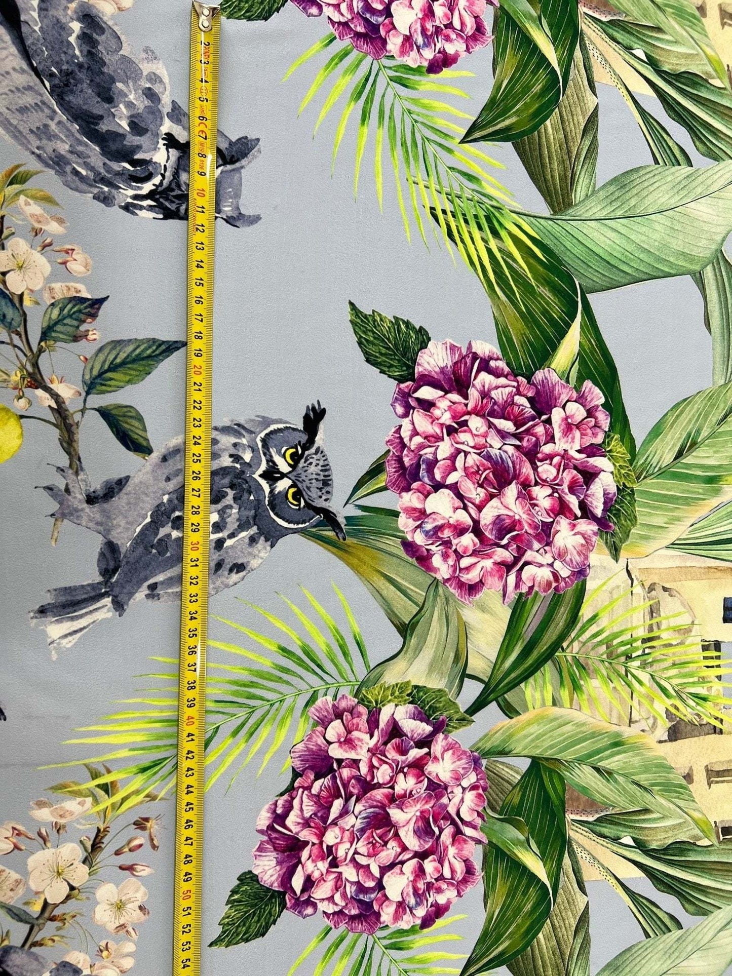 Tropical Parrot Print Crepe Fabric – Custom Printed Fabric, Choose Material by Metre