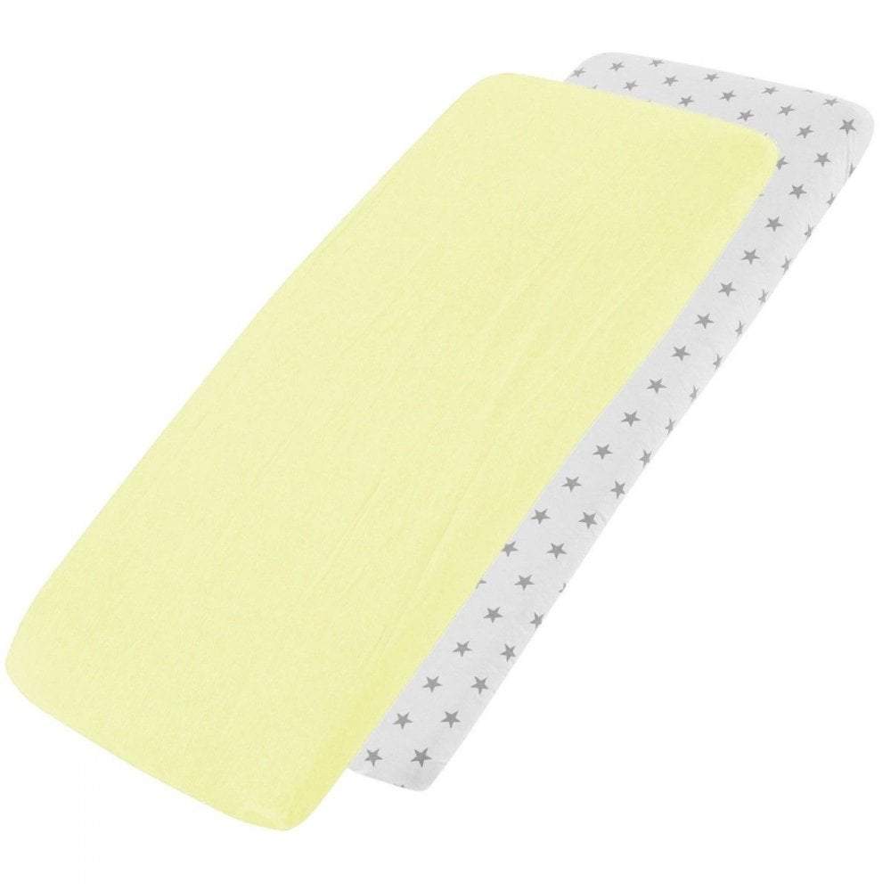 Crib Jersey Fitted Sheets 100% Cotton 40x90cm - Pack Of 4 - Fits All Models