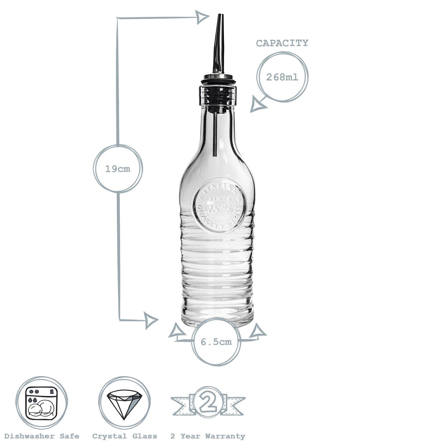 268ml Officina 1825 Olive Oil Bottle with Pourer