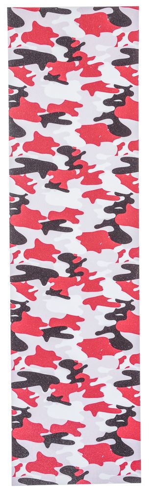 Venom Professional Grade Skateboard Griptape 9" x 33" - Camo - Red/Grey