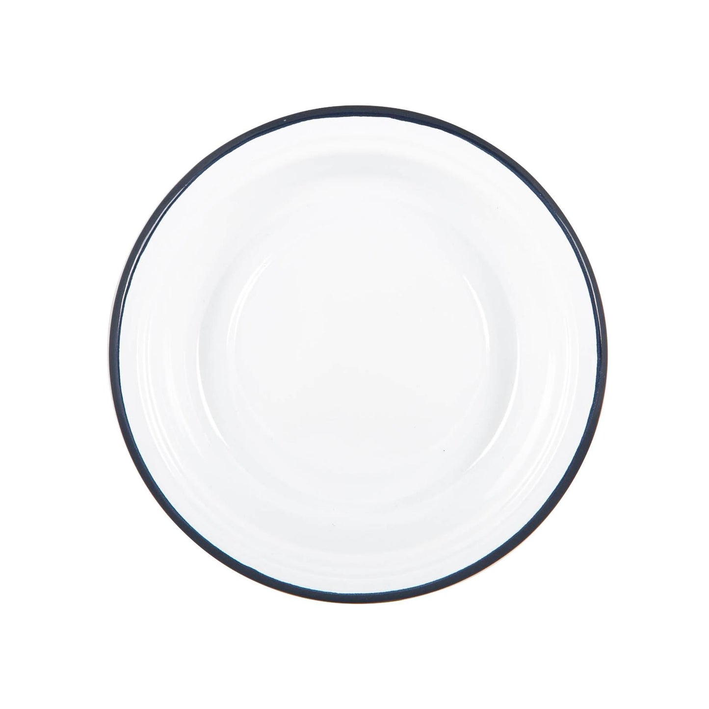 19cm White Enamel Deep Bowls - Pack of Six