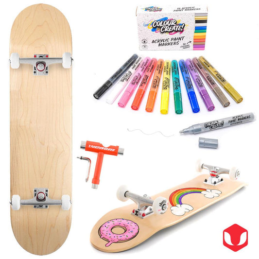 Venom Skateboards Complete Skateboard & Pens Natural - 8.0"