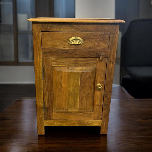 65CM WOODEN BEDSIDE CABINET