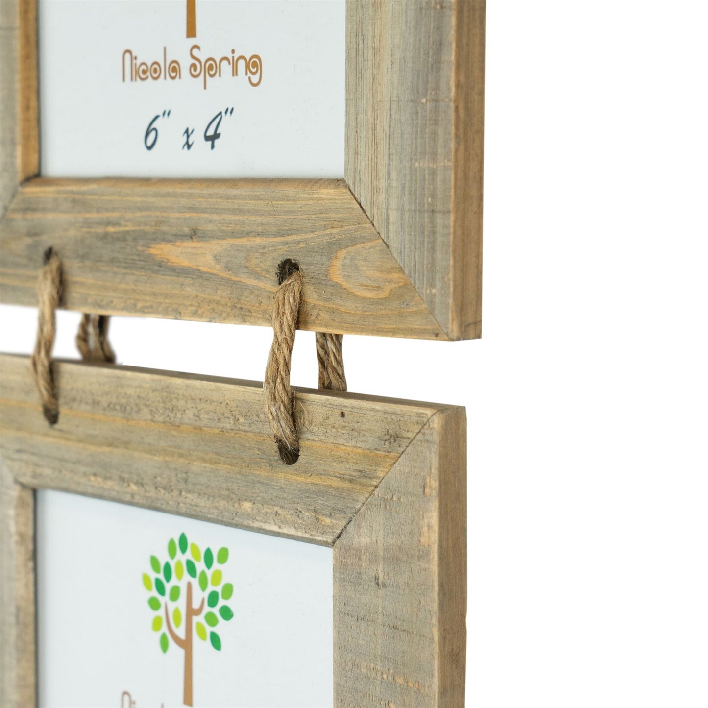 6" x 4" Wooden Hanging Triple Photo Frame