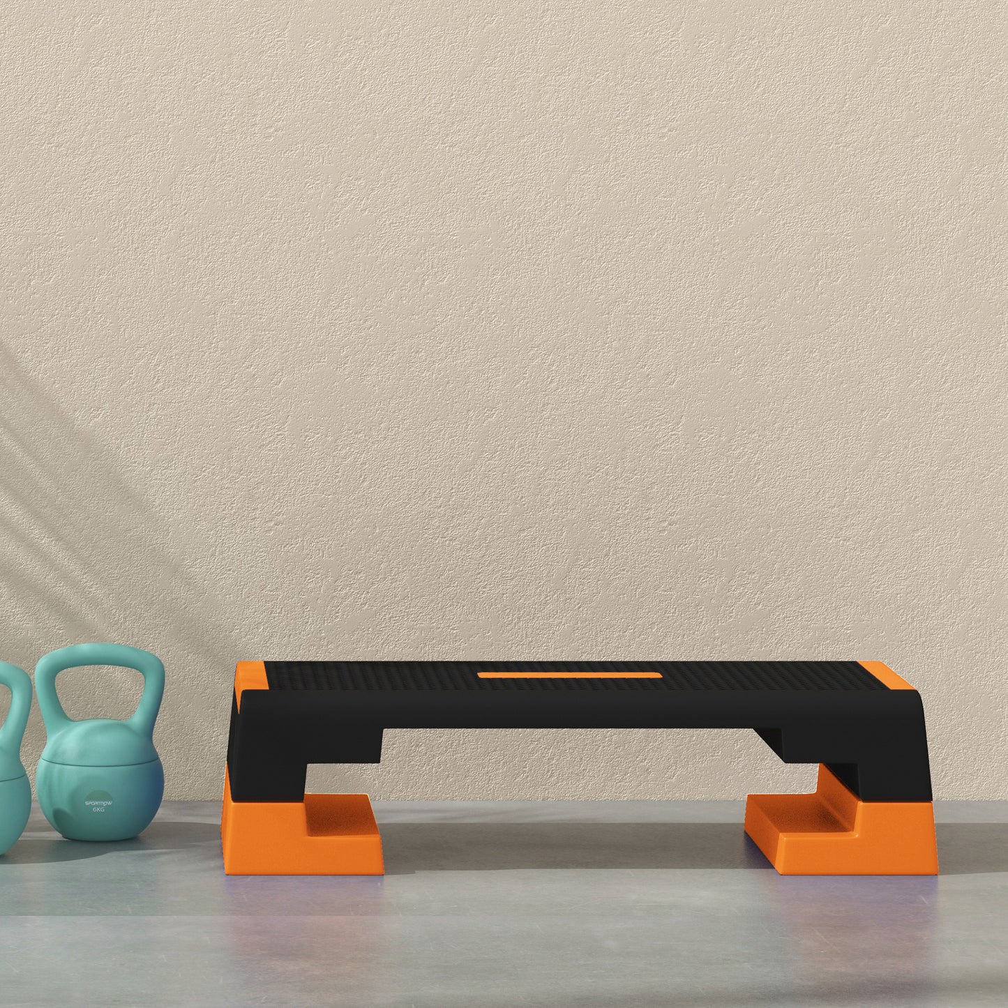 15cm/20cm/25cm Exercise Stepper for Home Workout, Aerobic Step Platform, Orange | SPORTNOW