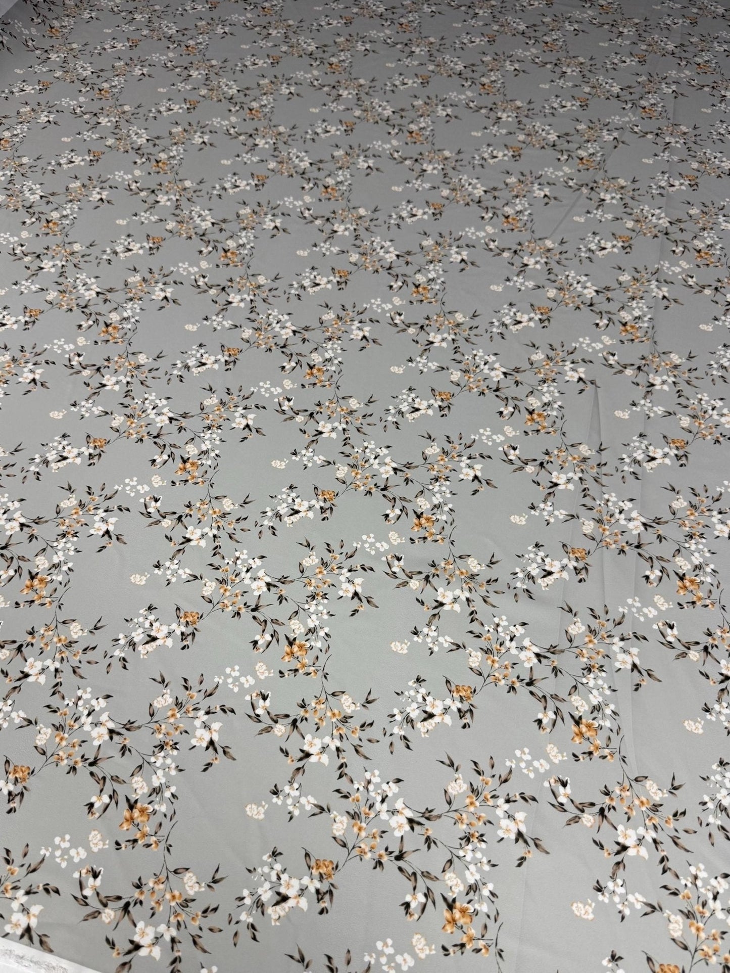 Delicate Cherry Blossom Print Fabric
