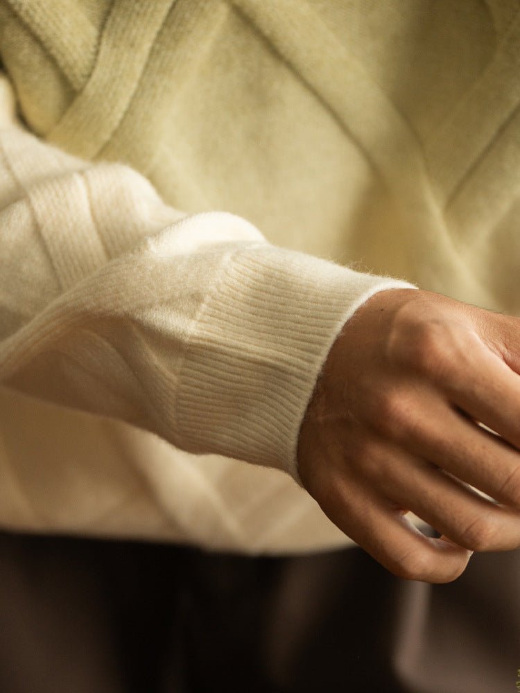 Diamond Lattice Sweater - Gradient Loose