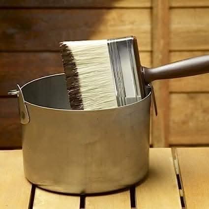 Shed and Fence Flat Paint Brush - Garden Wall Paint Decking Brush with Timber Wood Block