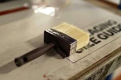 Shed and Fence Flat Paint Brush - Garden Wall Paint Decking Brush with Timber Wood Block
