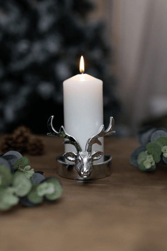 Christmas Stag Candle Holder Decoration