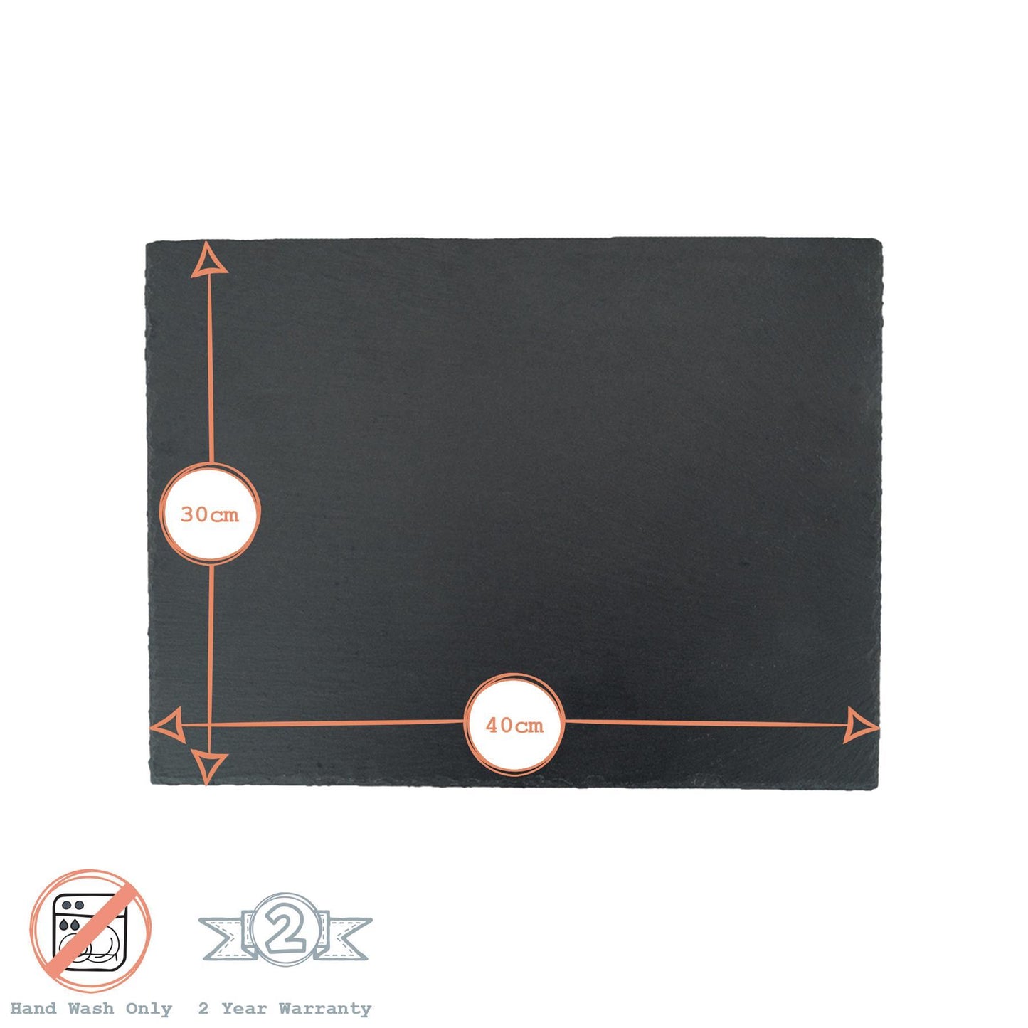 40cm x 30cm Rectangle Slate Serving Platter