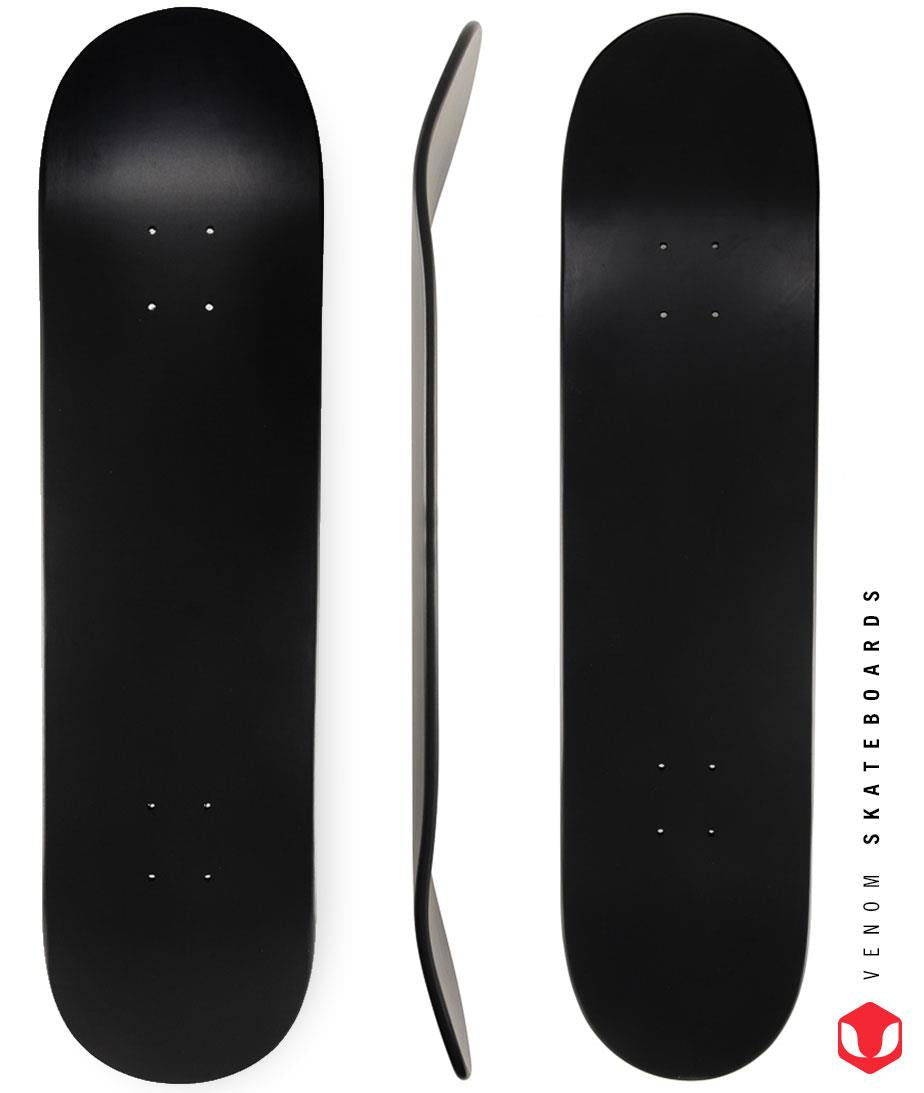 Venom Skateboards Kids Matt Black Chalkboard / Message Board / Bedroom Door Sign Skateboard Deck With Chalk Pack