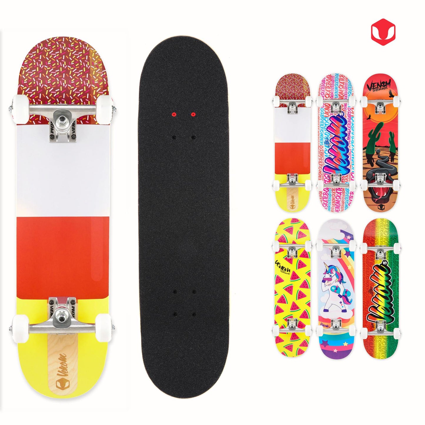 Venom Junior Complete Skateboard - Ice Lolly - 7.25"