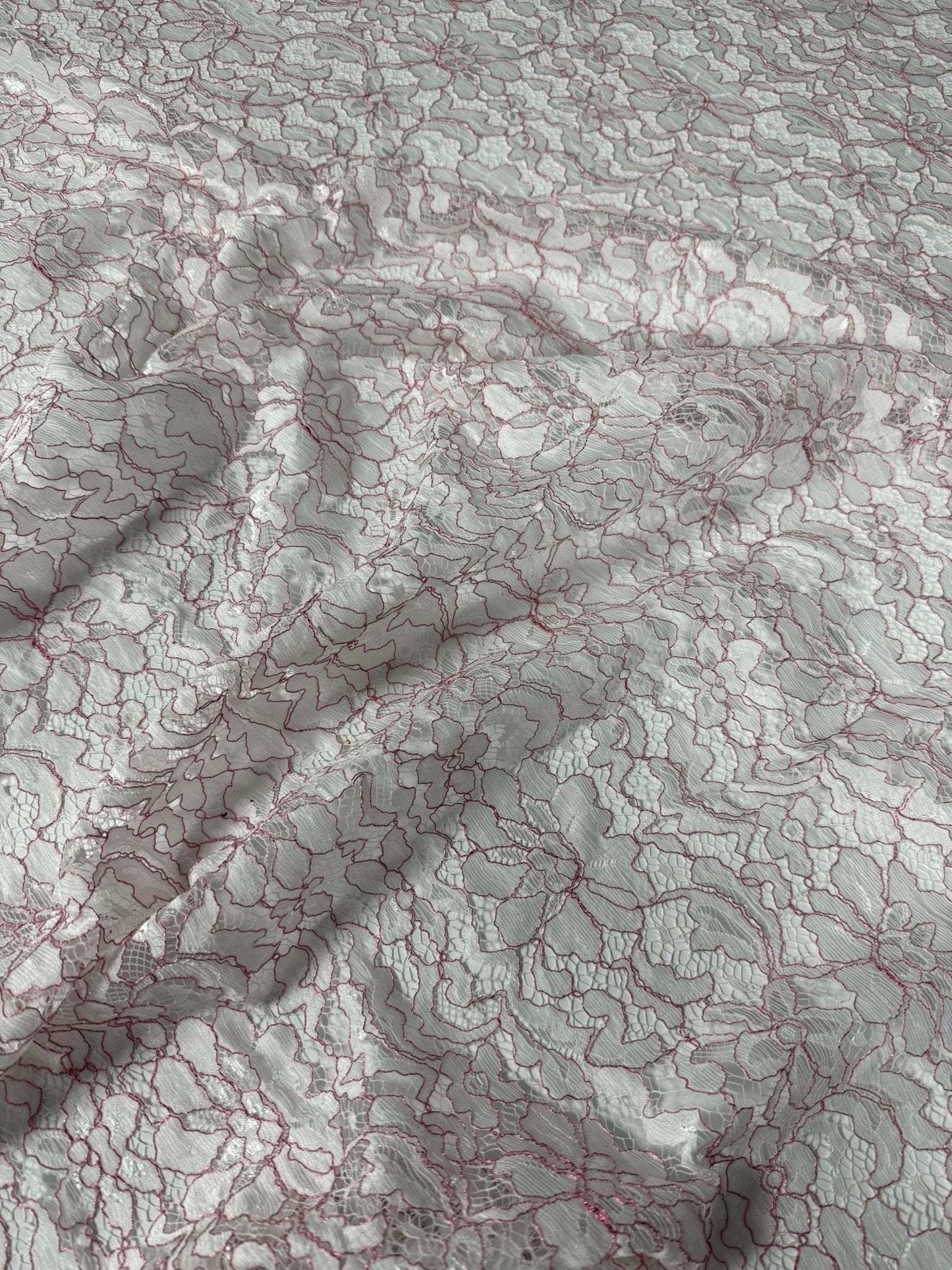 Elegant Lace Embroidered Fabric